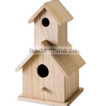 Simple Decorative Wooden Bird House Toy