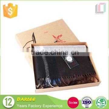 Hot sale recyclable kraft paper gift packing handkerchief with lid