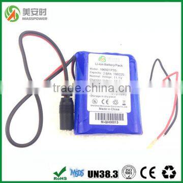 small rechargeable 12v battery 2600mah.