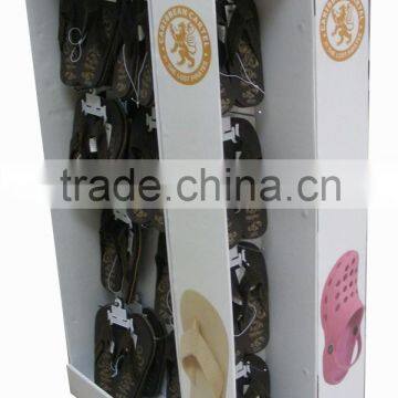 Customized Hook Cardboard Display Stands For Shoes