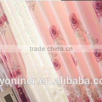 2015 hot sale printed designed No. 08 window curtains, made- up black out fabric in home or hotel