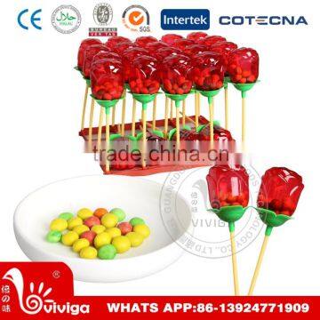 8g sweet plastic rose toy candy