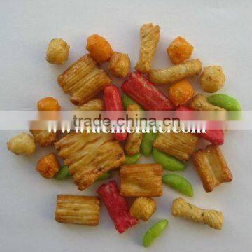 mix rice cracker snack relax food