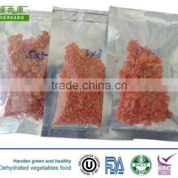 2014 NEW Natural red color 5*5mm dehydrated carrot from China