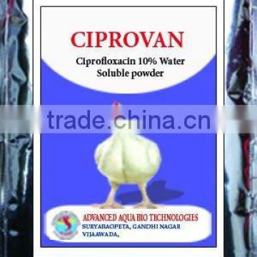 POULTRY MEDICINE / Ciprofloxacin 10% Water Soluble powder