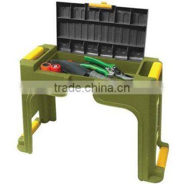 Garden Lawn Yard Easy Kneeler Seat Bench With Tool Storage & Cushion photo-2