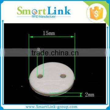 Small Round waterproof Button Passive RFID Clothes Laundry tag,UHF rfid soft laundry tag for hospital washing management