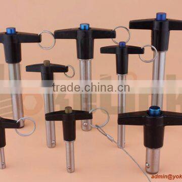 Double Ball 304 Stainless Steel T Handle Lock Pin With Stainless Lanyard photo-2