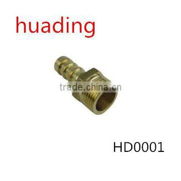 threaded connection with sleeve for rubber hose connector , high performance forged brass connector with size of 1/4" 3/8" 1/2"