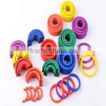 Preschool Gift Children's Learning Toys Wooden Froebel Gabe 9 Education Product Curvilinear Ring photo-2