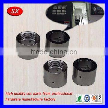 Dongguan customized black plated steel E-go battery connect ring,precision cnc turning small thread tube