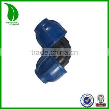 Injection mould PP 90 degree double union elbow irrigation pipe fitting