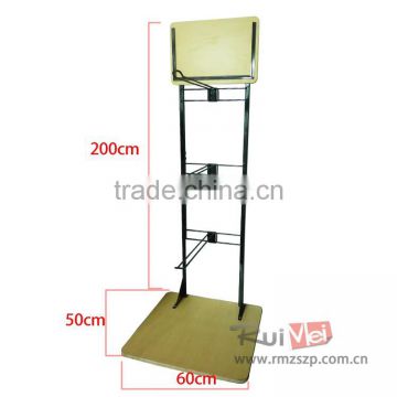 Metal Shop Standing There-Tier 3-Hook Pillow Display Rack