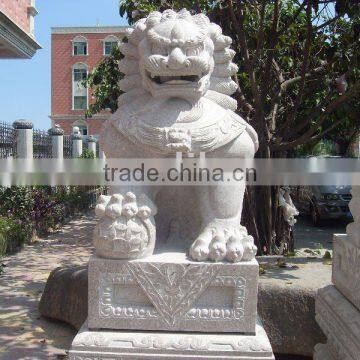 lion stone carving