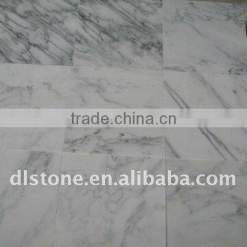 Low price snow white marble tiles with A grade