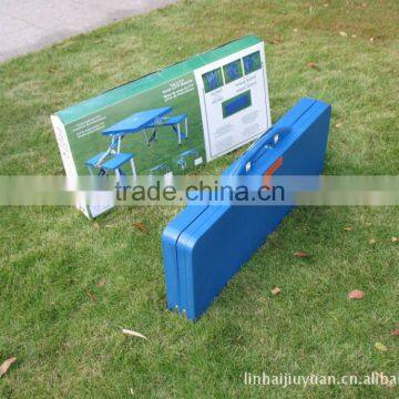 Plastic Folding Picnic Table and Chair Portable Table for Outside photo-5