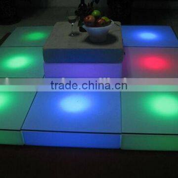 LED Remote Tall Square Coffee Table/ Hot Sell LED Dance Floor/LED Outdoor Lawn Square Table