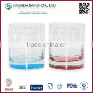 Discount wholesale 6pcs glass tumblers/colored glass tumblers