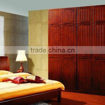 Wooden Wardrobe Design with top cabinet