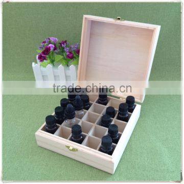 Free samples time-limited sales promotions stock wooden essential oil storage box with 25grids