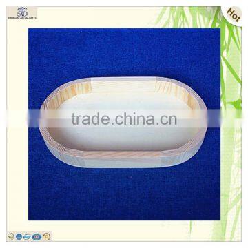 wholesale simple elegant s/3 home storaging oval pine tray