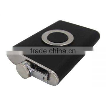 304 Stainless Steel Leather Hip Flask 8 Oz, Leather Stainless Steel Wine Bottle