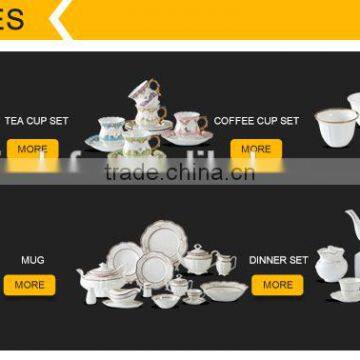 Factory Directly Sell Bone China Coffee Cup and Saucer Set Fine China Porcelain Tea Cup and Saucer With Golden Design photo-5