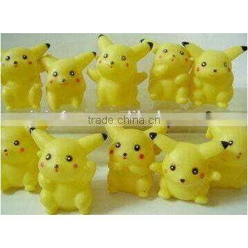 customized small plastic Pikachu toy figure ,cute anime pvc mini toys,cute cartoon plastic mini toys