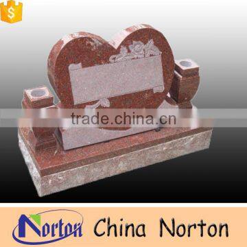 Popular american style india red granite tombstone for sale NTGT-028L