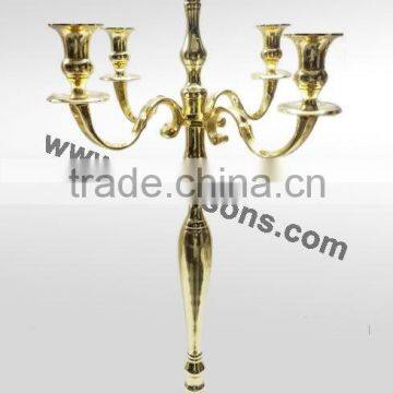Decorative Floor Gold Plated Candelabras for Weddings photo-6