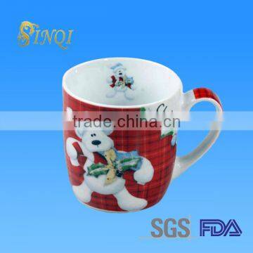 Thermal funny cheap christmas mugs with handle