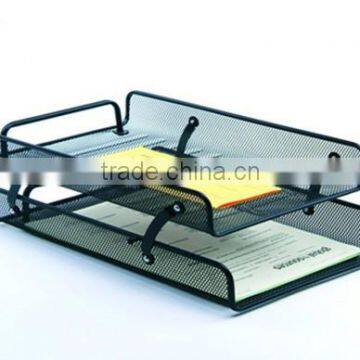 Black Metal Mesh Stackable Paper File Holder photo-2