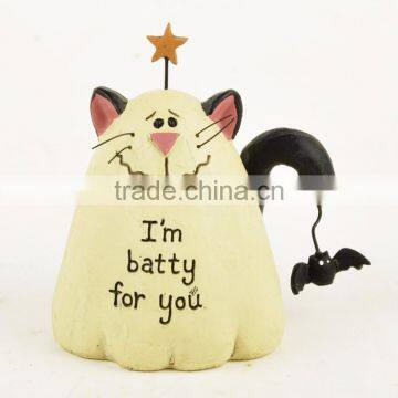 Custom 2017 Halloween Decoration Party Ghost Cat Figurine photo-5