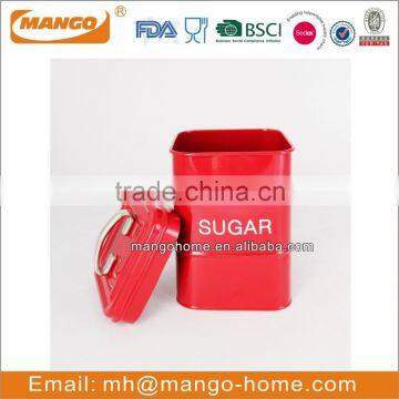 Metal rectangle home goods nuts candy lock storage canister
