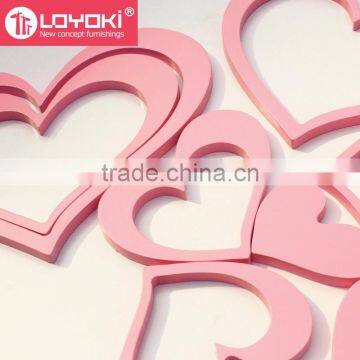 Cute Love Shape Wood Sticker Home Accessories Room Decor 3d Wall Stickers for Kids Wall Murals Home Decor Wholesale photo-4