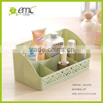 Emc Desktop Household Makeup Storage Plastic Box With Dividers photo-3