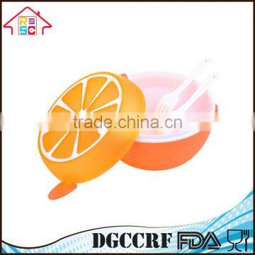 NBRSC Lemon Shaped 2 Layers Round Microwave Bento Lunch Box Kids Picnic Food Plastic Container photo-5