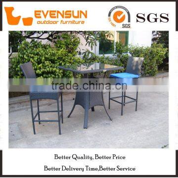 3PC Bar Stool Rattan Set