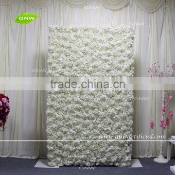 GNW FLW1607001-CL New arrival wholesale Artificial White Rose wedding flower wall backdrop for wedding decoration