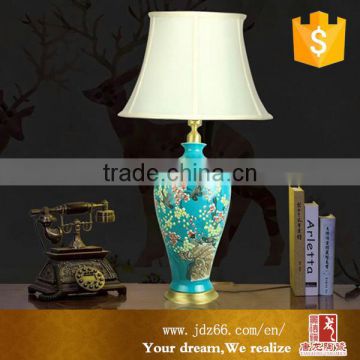 Blue color chinese ceramic table lamp