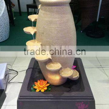 Decorative indoor or outdoor water fountain resin pot indoor water fountain