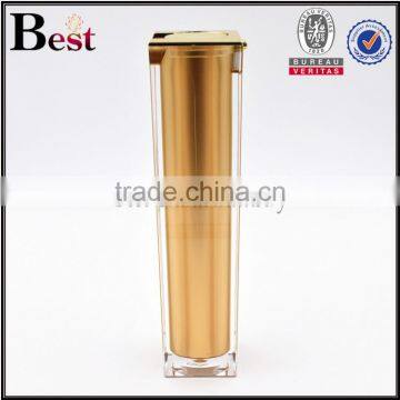30ml 60ml 100ml Cosmetic Acrylic Lotion Pump Bottle Gold Color Square Shape Plastic Bottle photo-3