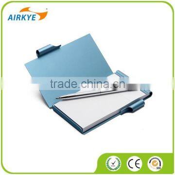 Hot sale Aluminum mini notebook with pen inside