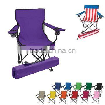 Camping chair with armrest