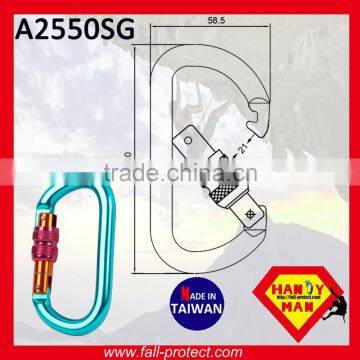 25KN Screw Lock O Type Mountain Climbing Carabiner Made Of Aluminum photo-3