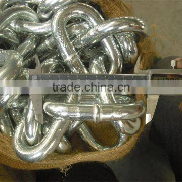 Galvanized steel chain link and link chain