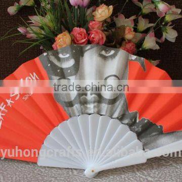 Customized Logo Foldable Plastic Paper Hand Fan photo-2