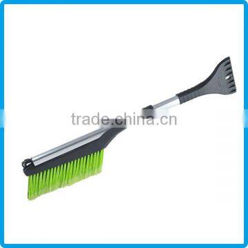 Extendable aluminum handle snow brush with ice scraper