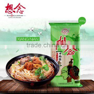 Lanzhou Ramen Noodle Instant Noodle with 6 Beef Taste Seasoning Bag 366g Dry Noodle