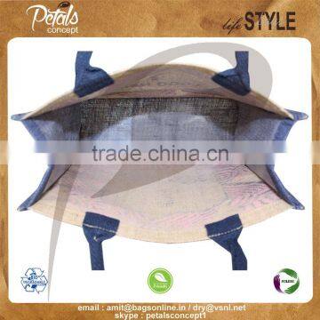 PP Laminated Jute Tote Bag With Padded Rope Handle photo-5